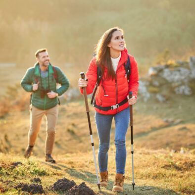 Couple of hikers on the trail