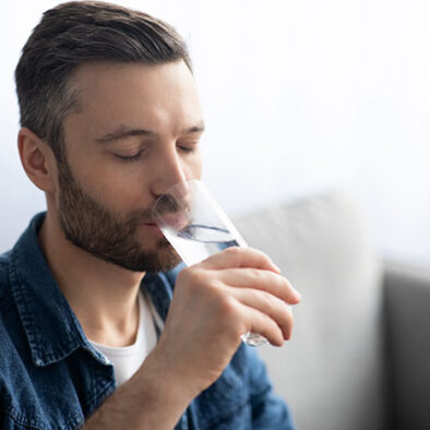 Man drinking water