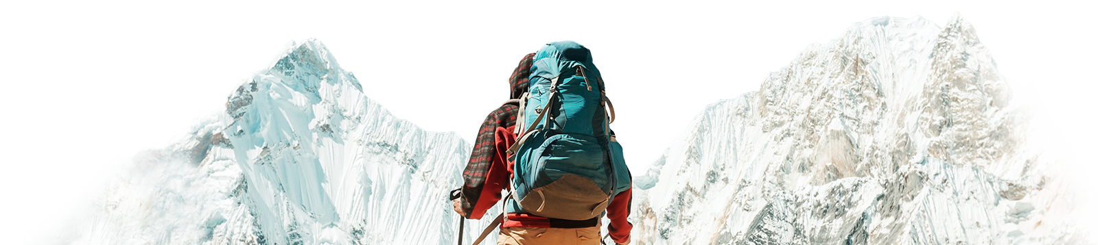 Man hiking in mountain